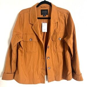 NWT Sanctuary Sz L Spice Chore Jacket Button Down Pockets Utility Shacket Spring